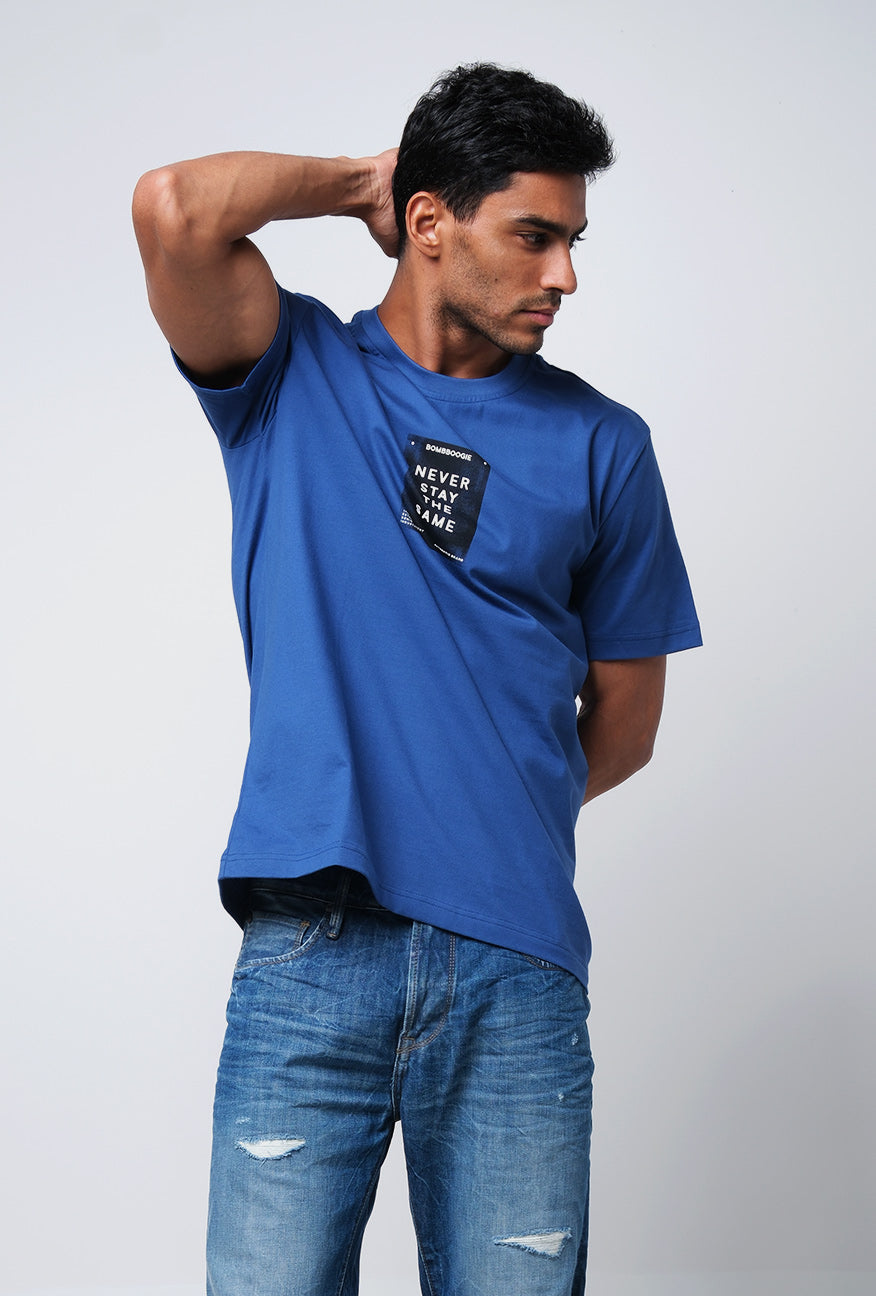 T-Shirt Lengan Pendek Regular Bricco Blue