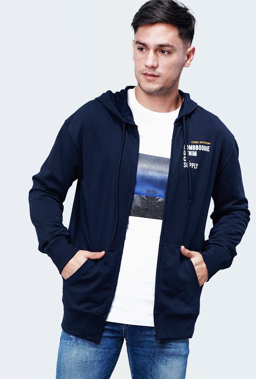 Jaket Hoodie Foblue Navy