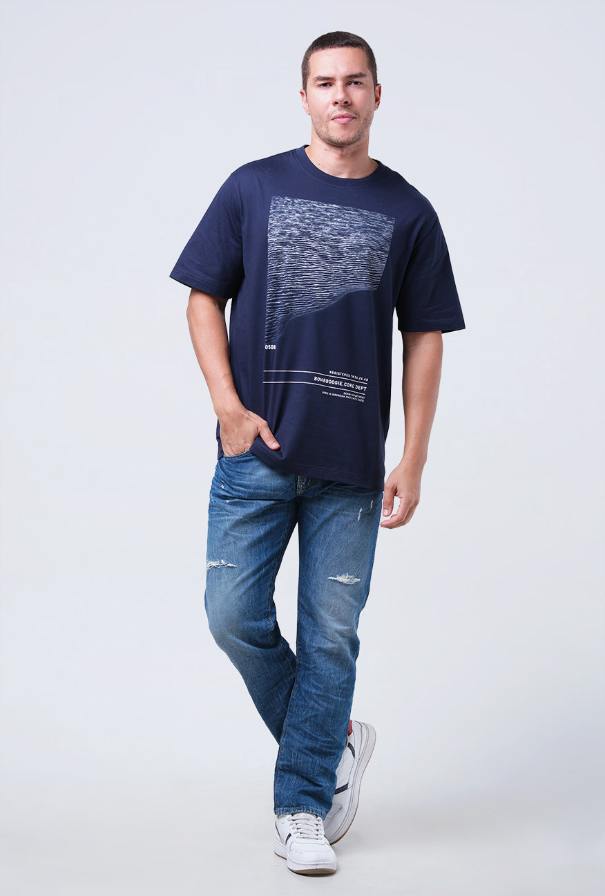 T-Shirt Lengan Pendek Molusk Dark Navy