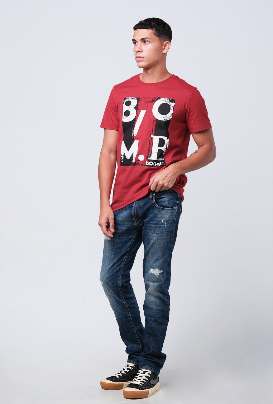 T-Shirt Lengan Pendek Slimfit Wilmer Red