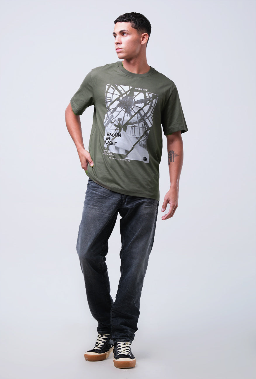 T-Shirt Lengan Pendek Regular Camaro Green 2.0