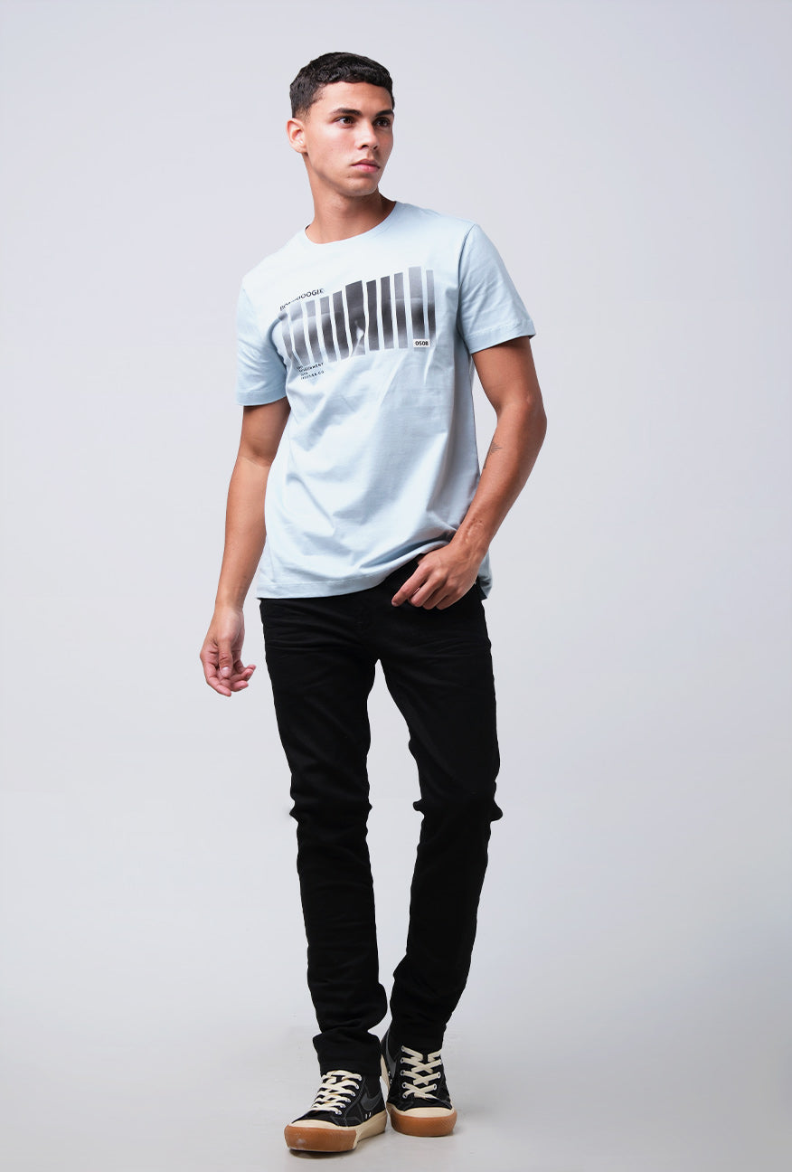 T-Shirt Lengan Pendek Slimfit Darion Baby Blue