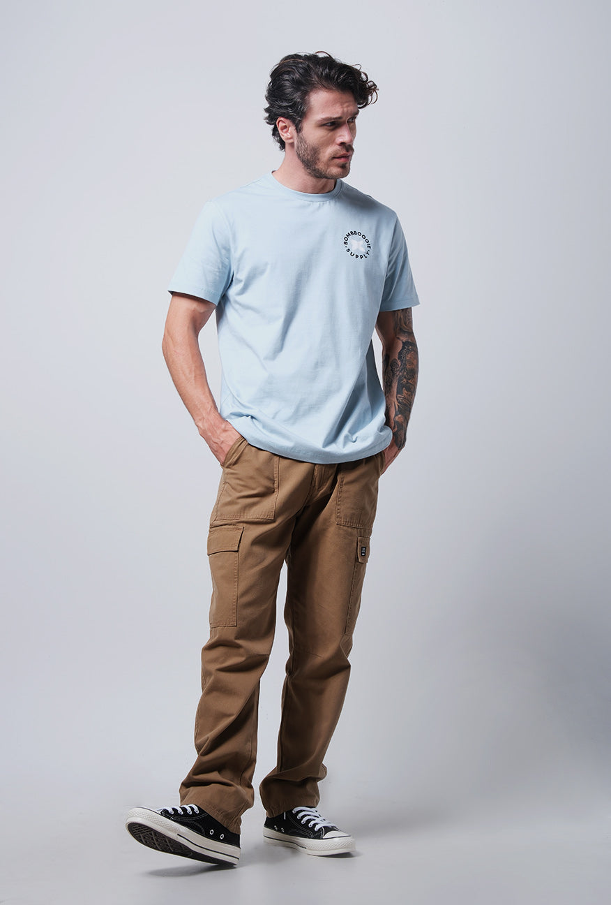 T-Shirt Lengan Pendek Slimfit Giskly Baby Blue