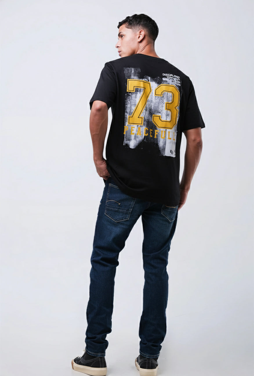 T-Shirt Lengan Pendek Regular Heliot Black