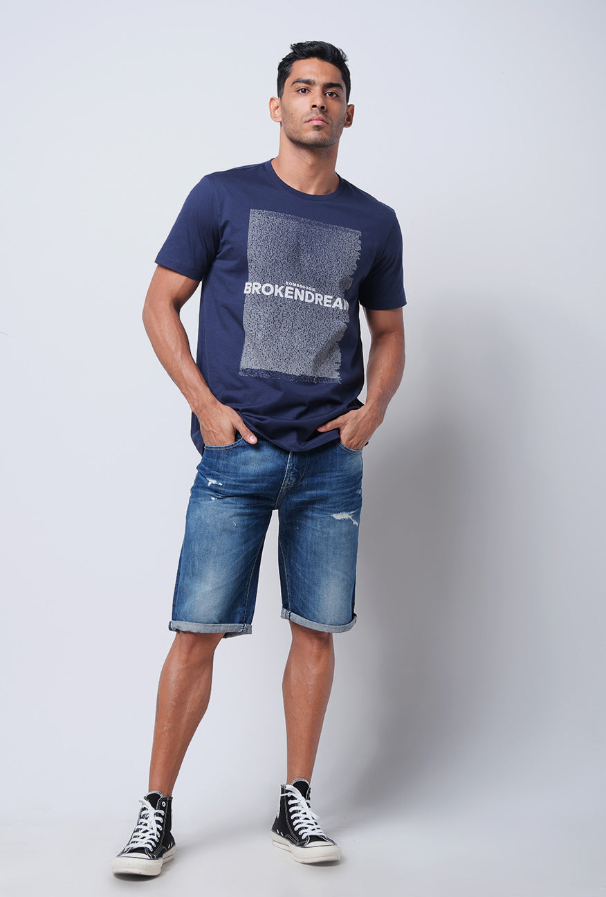 T-Shirt Lengan Pendek Slimfit Tiboyz Dark Navy