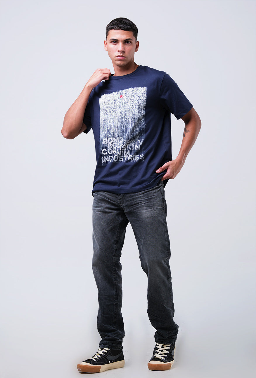 T-Shirt Lengan Pendek Regular Curby Dark Navy 2.0