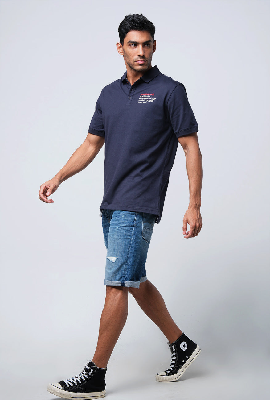 Polo Shirt Slimfit Elcort Dark Navy