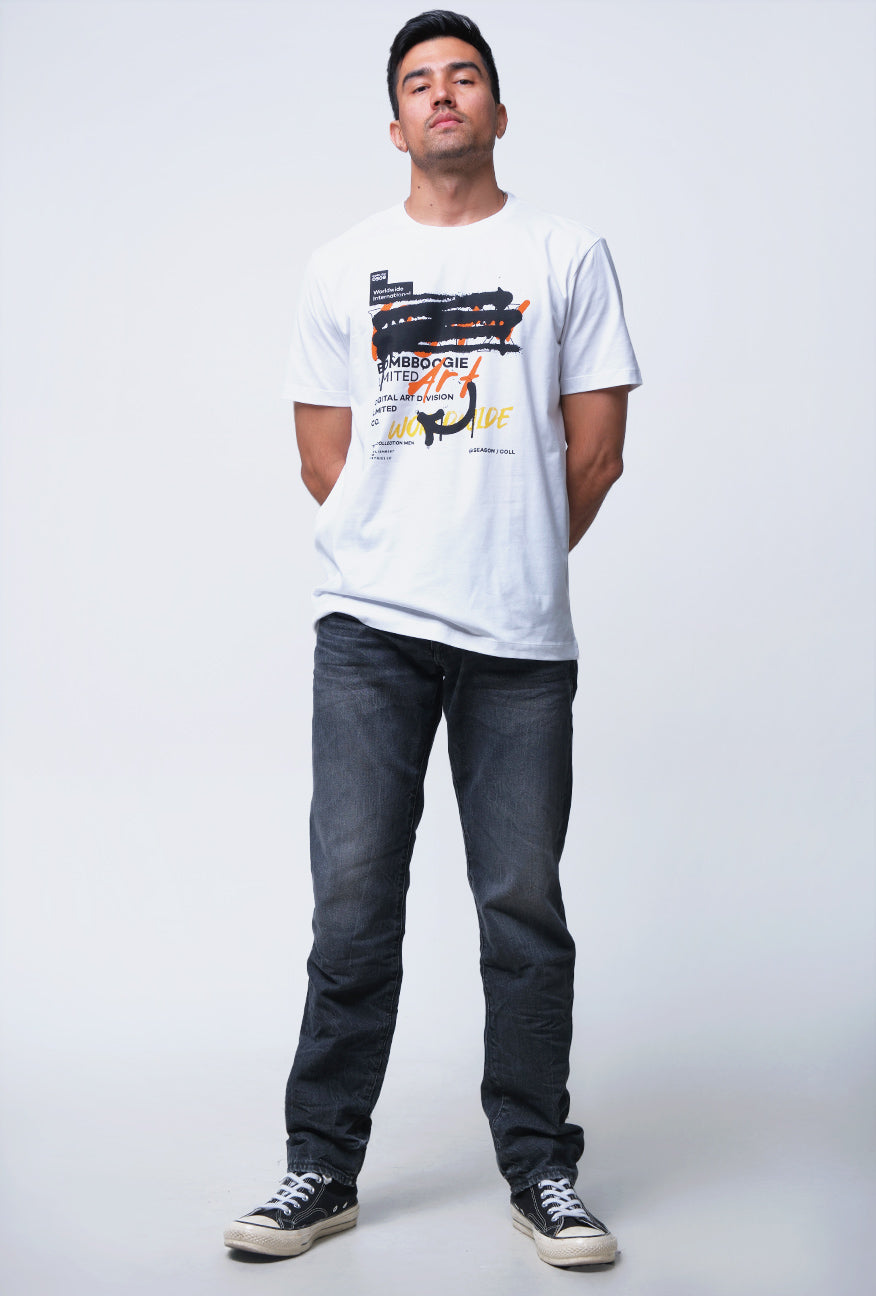 T-Shirt Lengan Pendek Slimfit Dave Offwhite