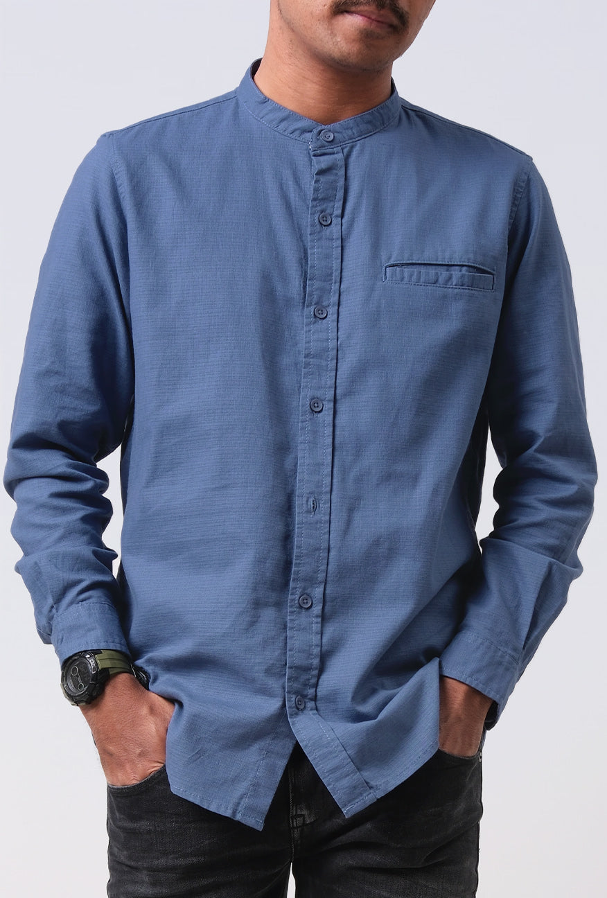Kemeja Koko Lengan Panjang Regular Zamarin Blue
