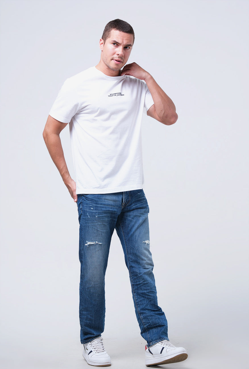 T-Shirt Lengan Pendek Slimfit Zenish Offwhite