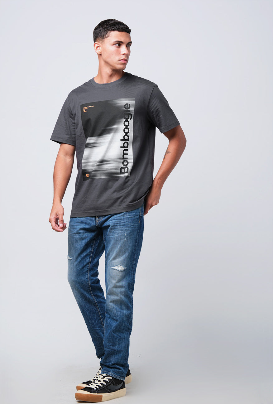 T-Shirt Lengan Pendek Regular Greivo Dark Grey 2.0
