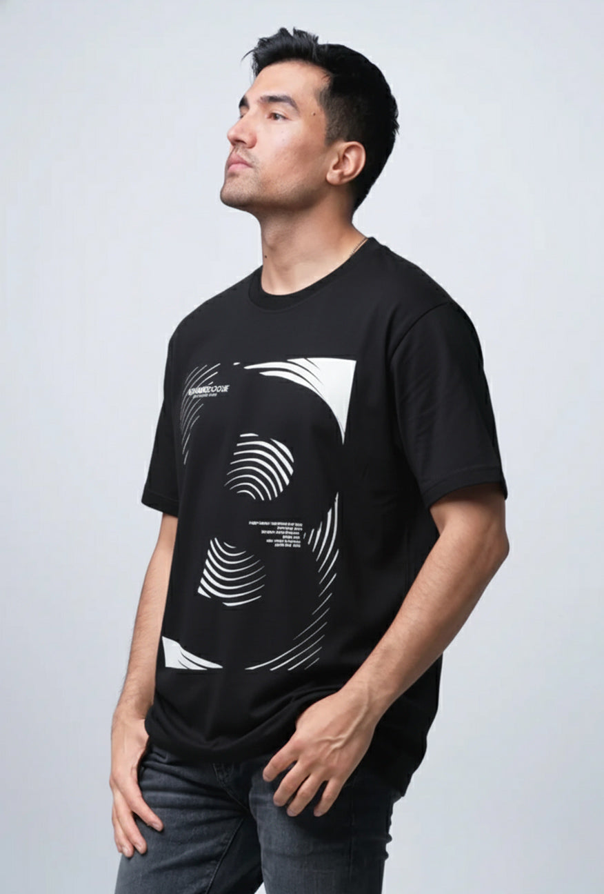 T-Shirt Lengan Pendek Regular Cortiz Black 2.0