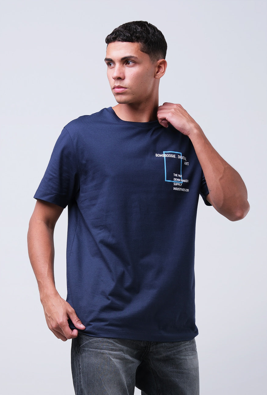 T-Shirt Lengan Pendek Slimfit Defto Dark Navy