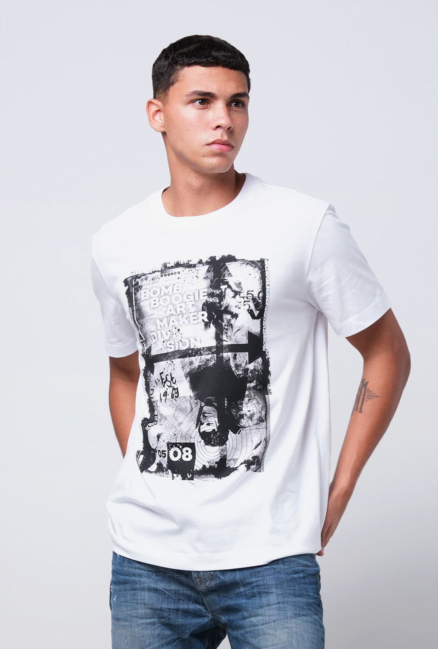 T-Shirt Lengan Pendek Slimfit Colby Offwhite