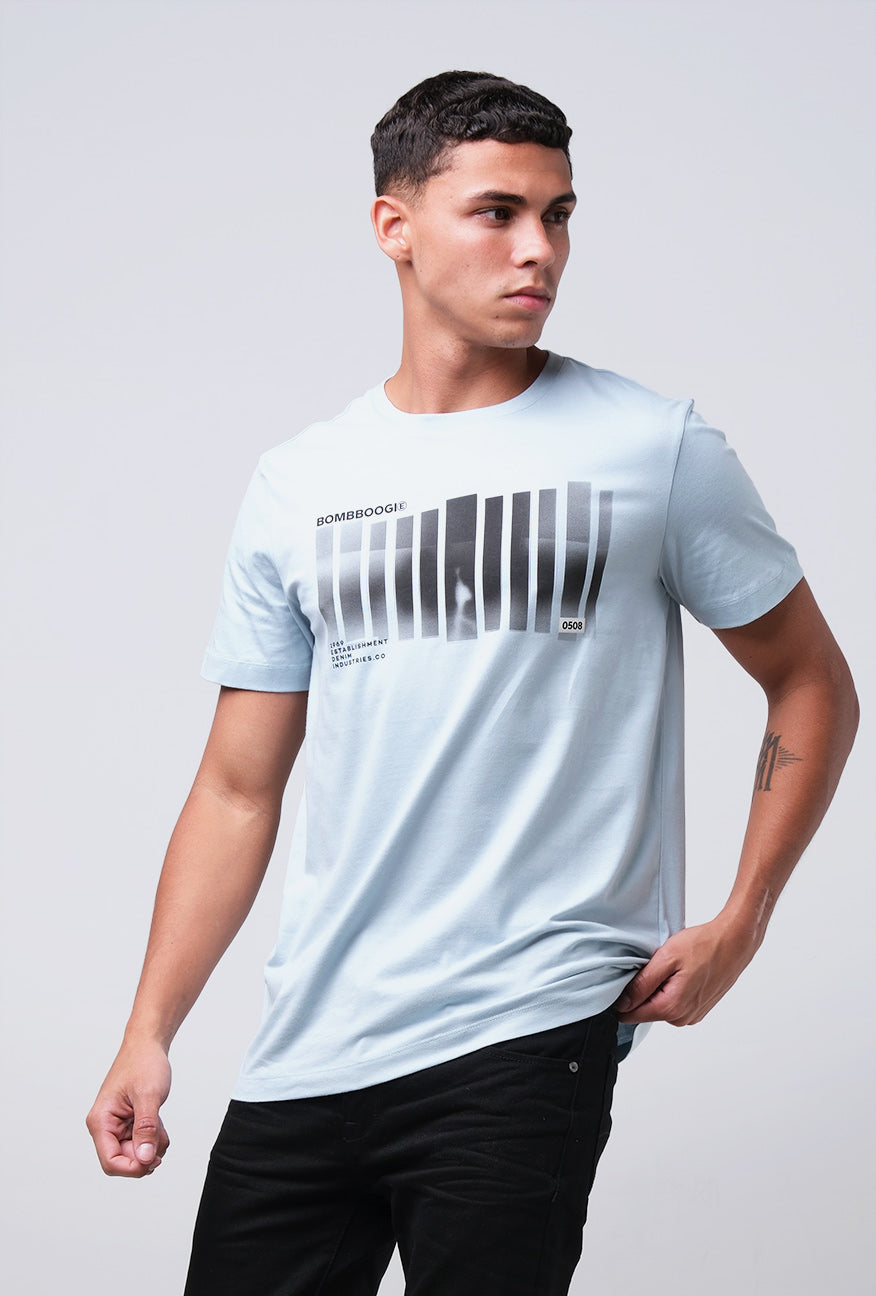 T-Shirt Lengan Pendek Slimfit Darion Baby Blue