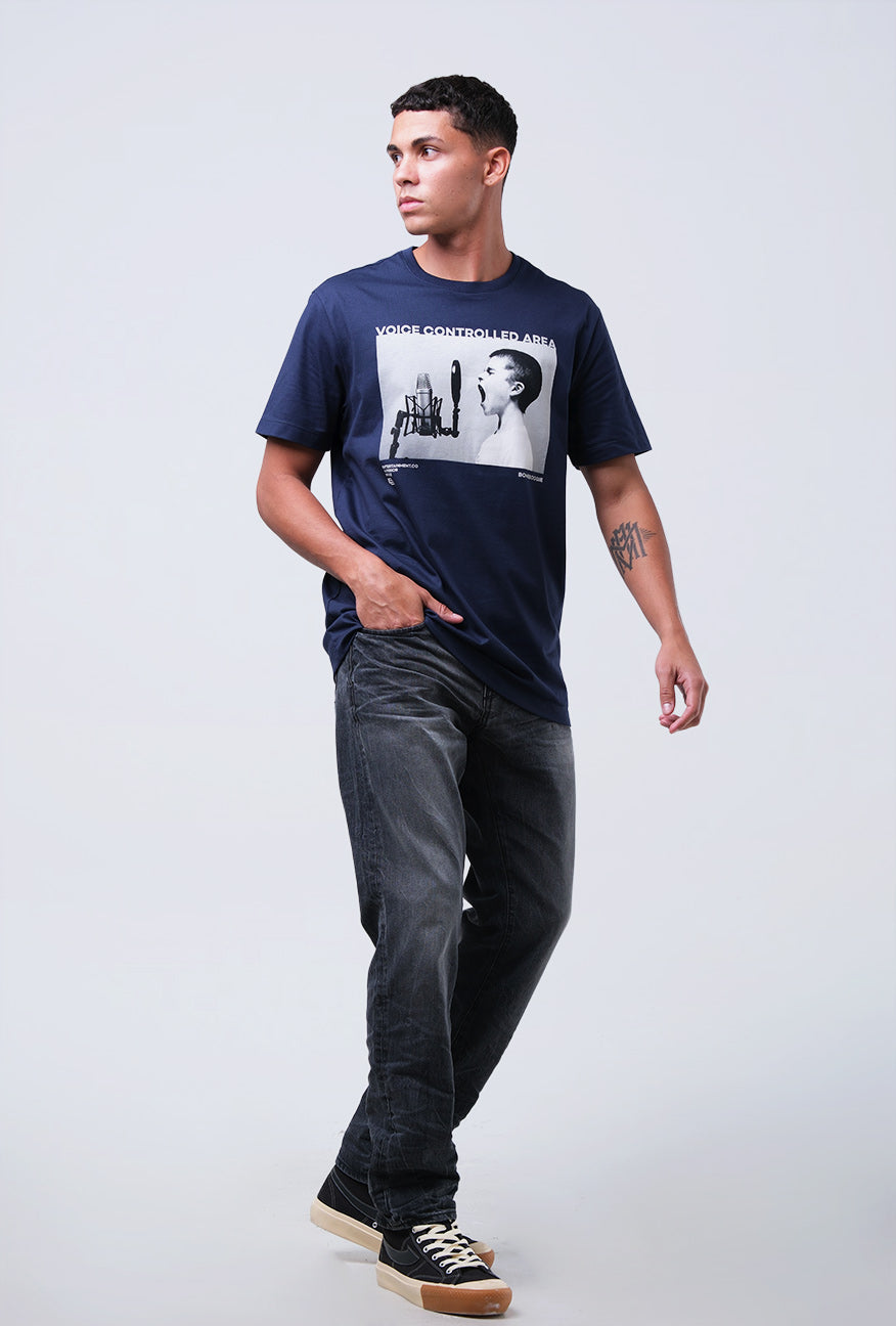 T-Shirt Lengan Pendek Slimfit Waldrof Dark Navy