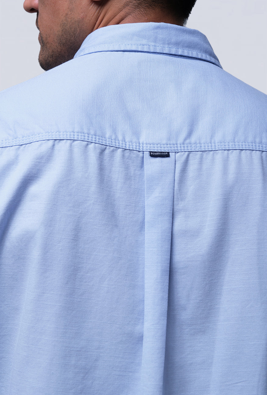 Kemeja Lengan Pendek Regular Migu Light Blue