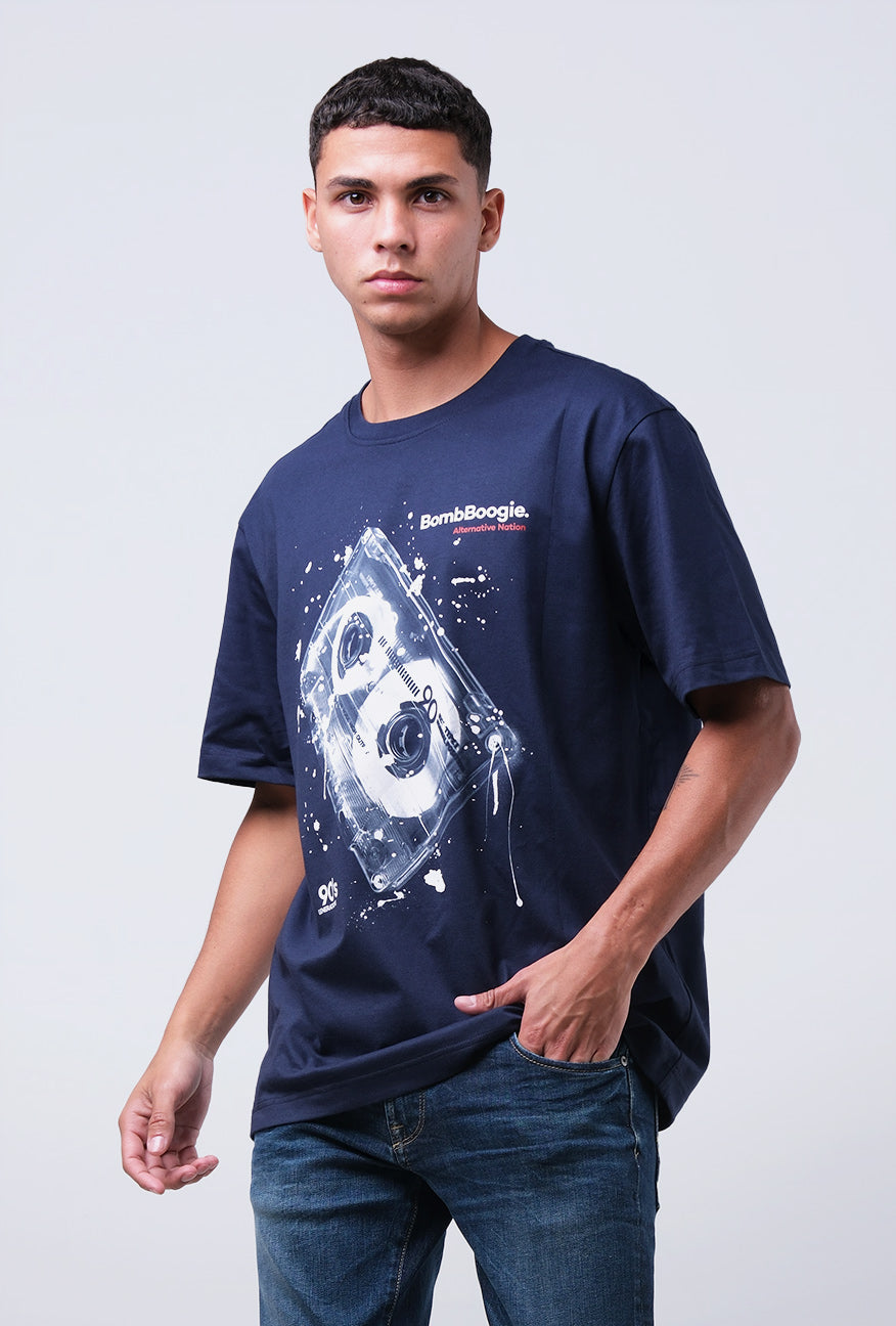 T-Shirt Lengan Pendek Regular Valero Dark Navy 2.0