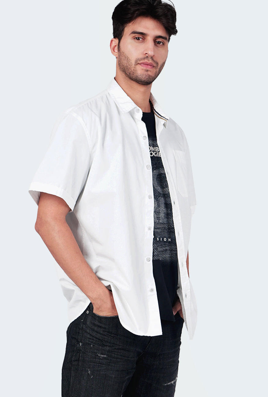 Kemeja Lengan Pendek Regular Eisley Offwhite