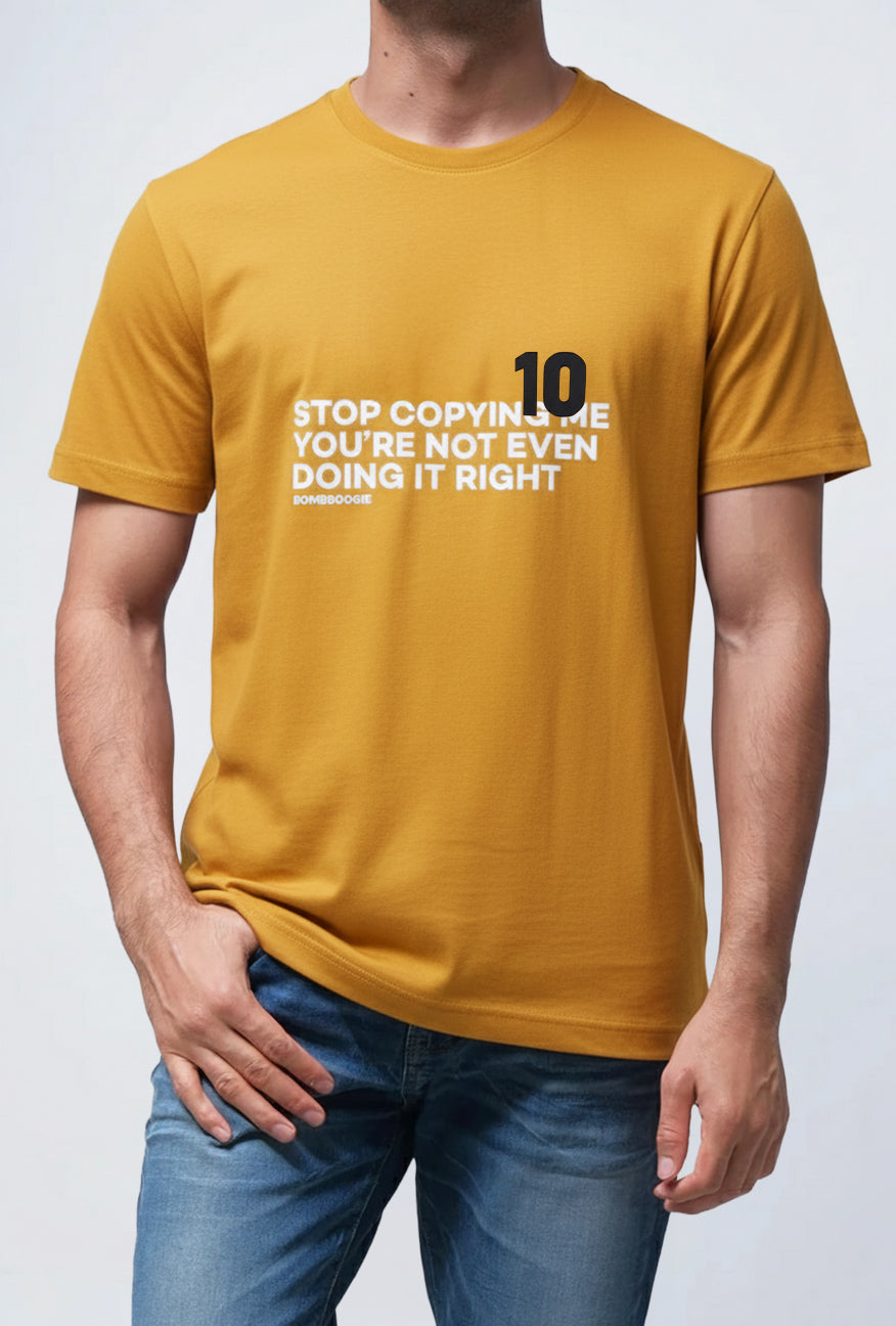 T-Shirt Lengan Pendek Slimfit Consty Mustard