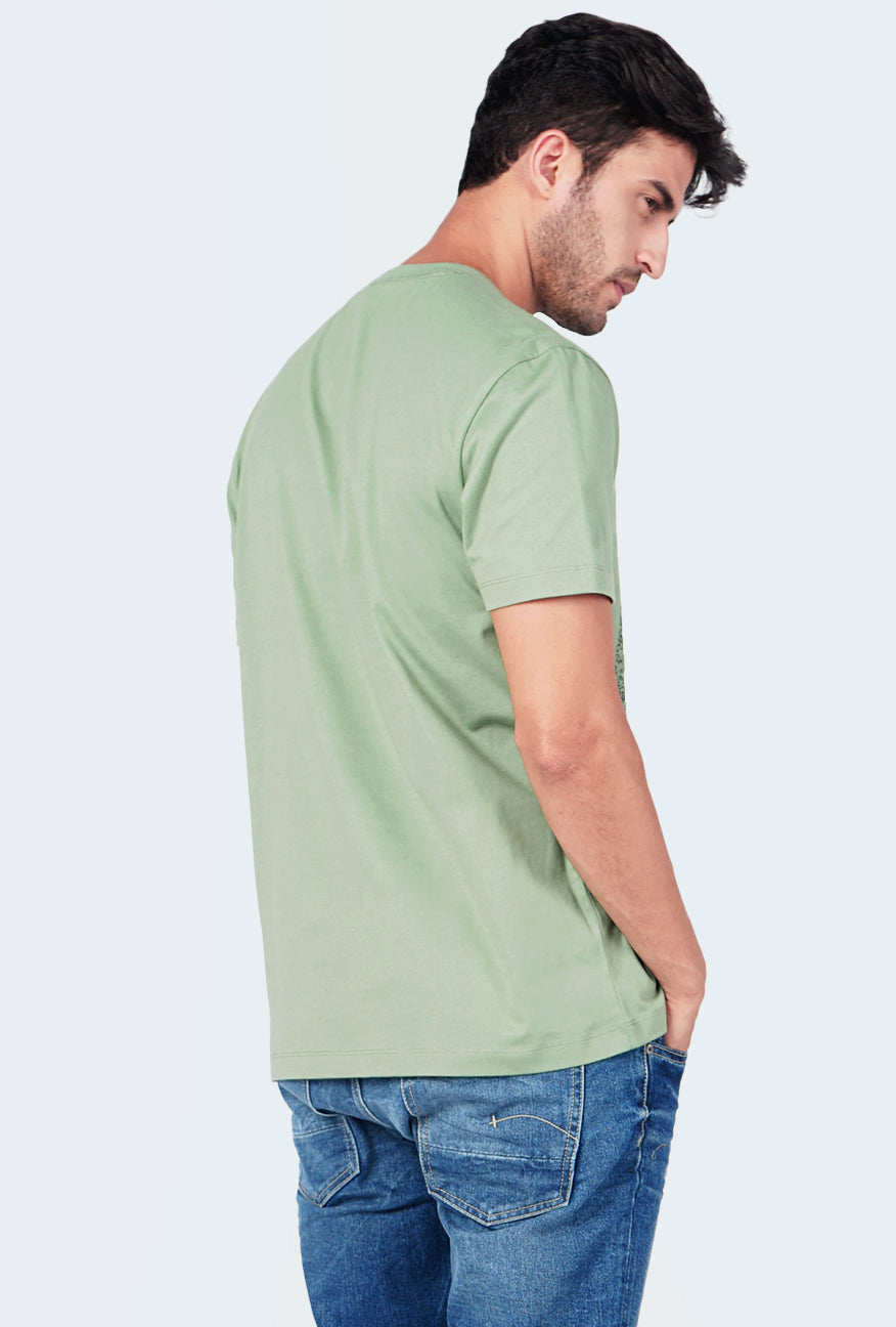T-Shirt Lengan Pendek  Slimfit Fauxner Green
