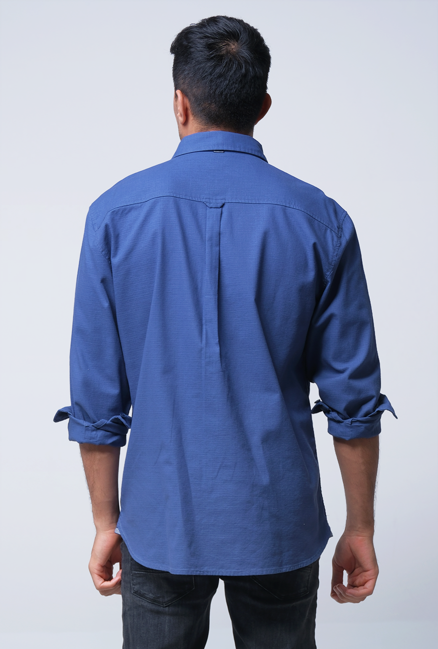Kemeja Lengan Panjang Regular Zama Blue