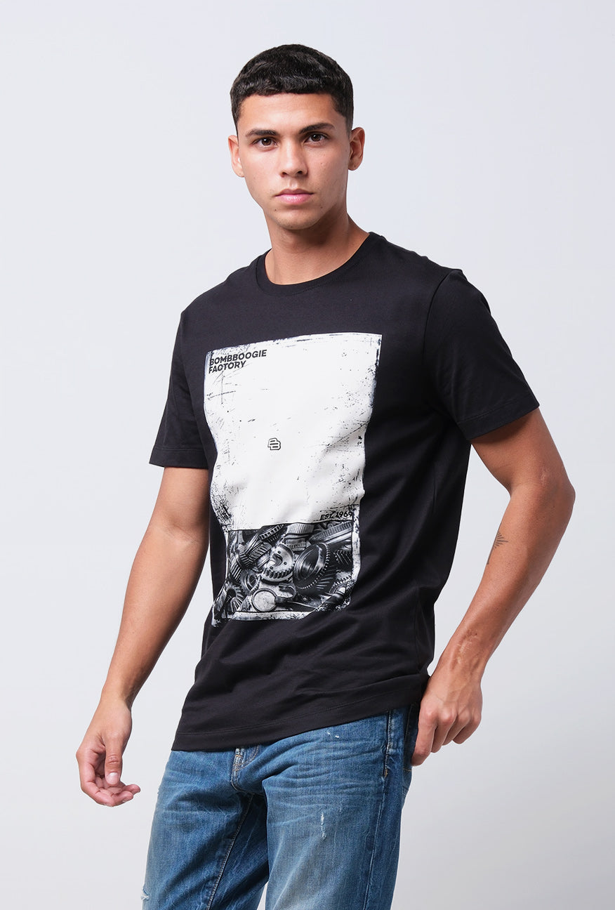 T-Shirt Lengan Pendek Slimfit Lerby black