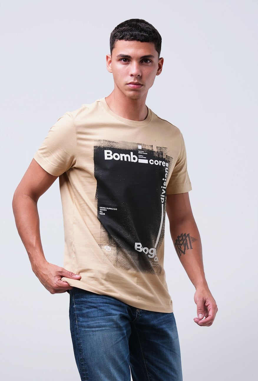 T-Shirt Lengan Pendek Slimfit Tricon Light Khaki