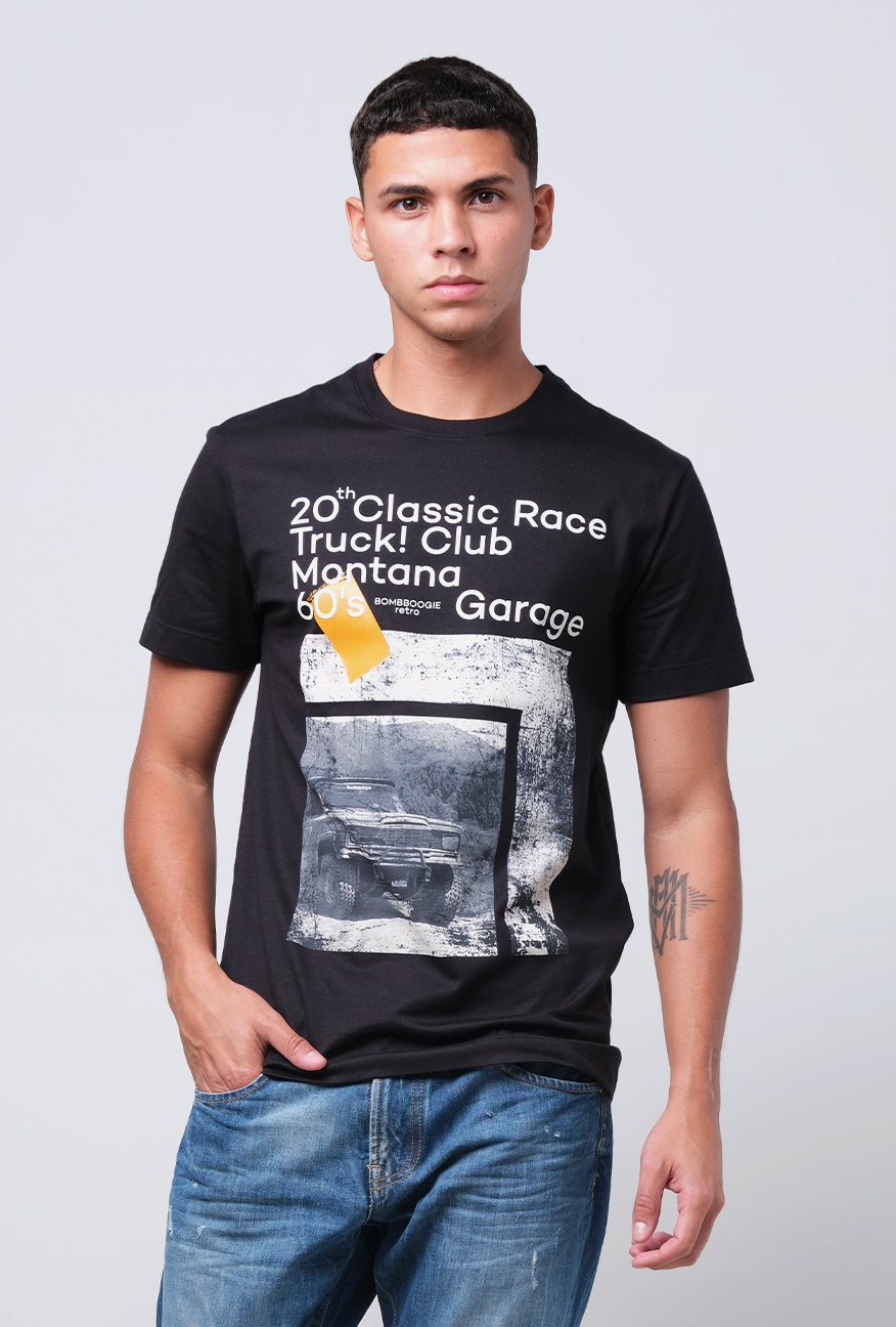 T-Shirt Lengan Pendek Slimfit Montana Black