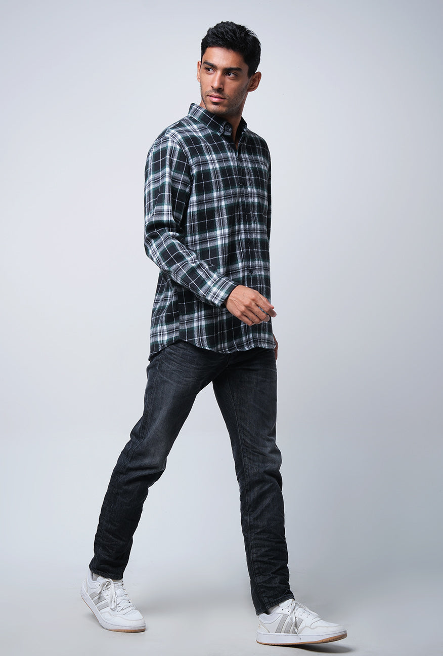 Kemeja Flanel Wincus Green Black