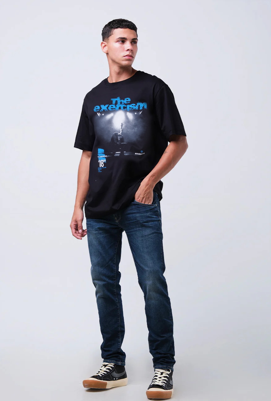T-Shirt Lengan Pendek Slimfit Parlez Black Exclusive Online