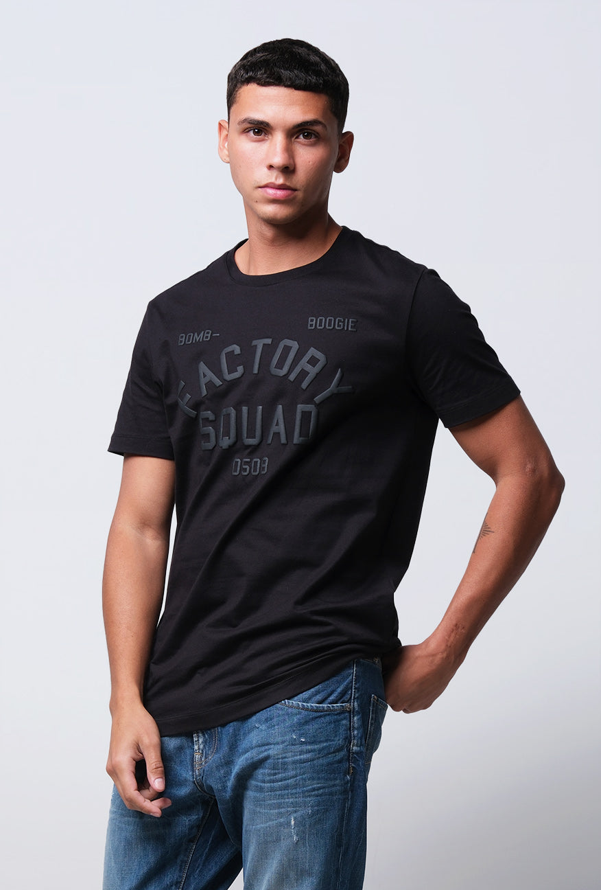 T-Shirt Lengan Pendek Slimfit Rhimo Black