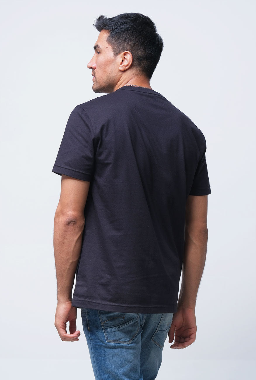 T-Shirt Lengan Pendek Slimfit Regrain Black