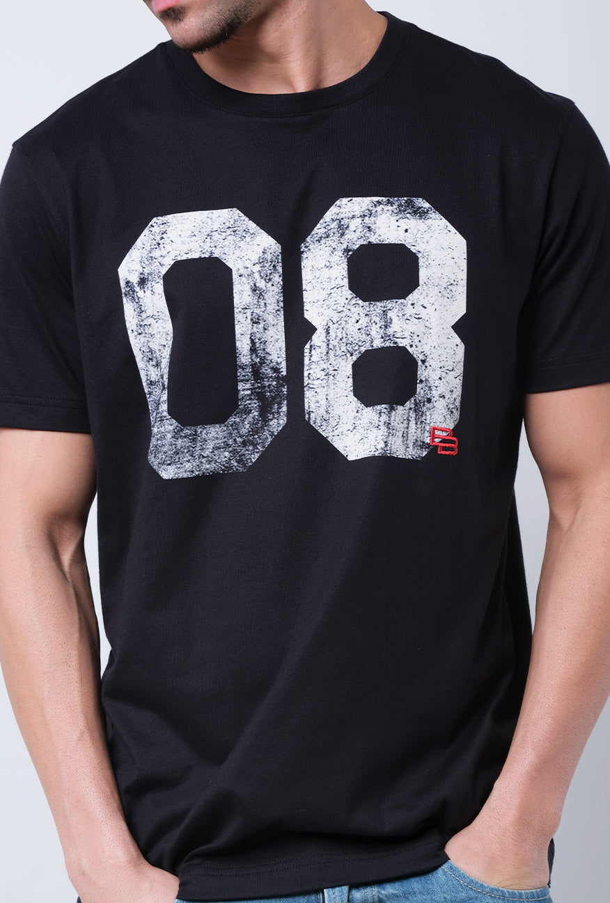 T-Shirt Lengan Pendek Slimfit Rinkle Black