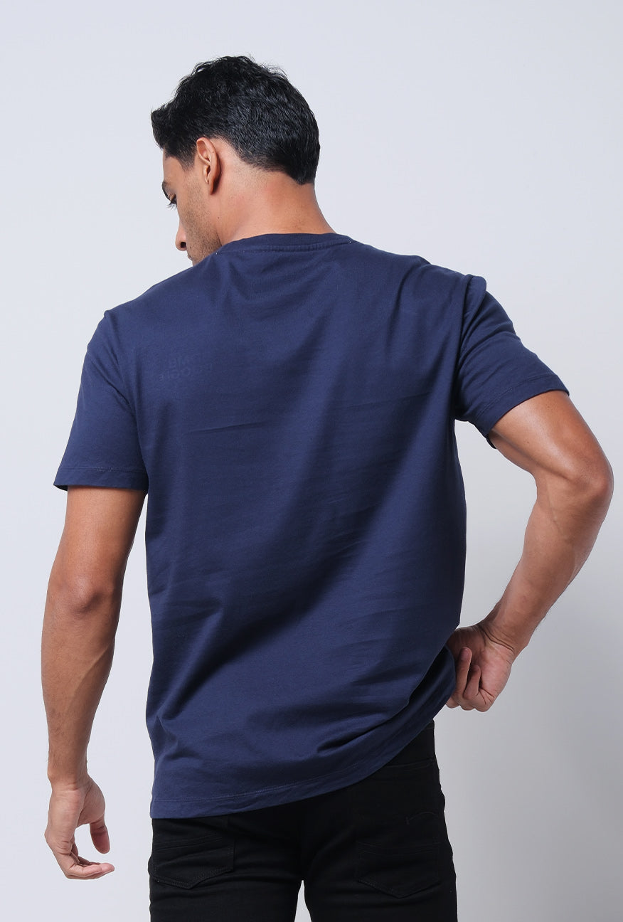 T-Shirt Lengan Pendek Slimfit Wiveo Dark Navy