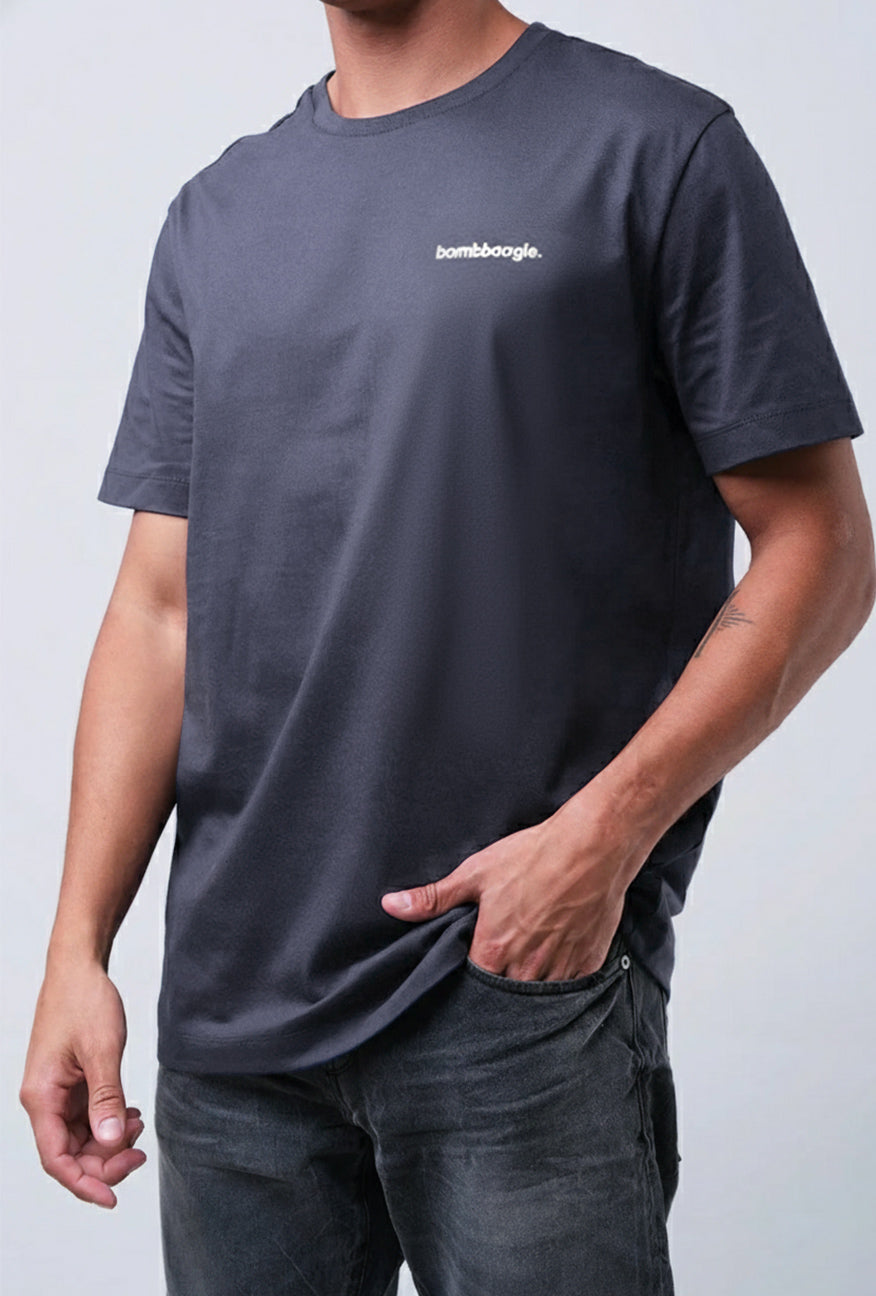 T-Shirt Lengan Pendek Oliever Dark Grey