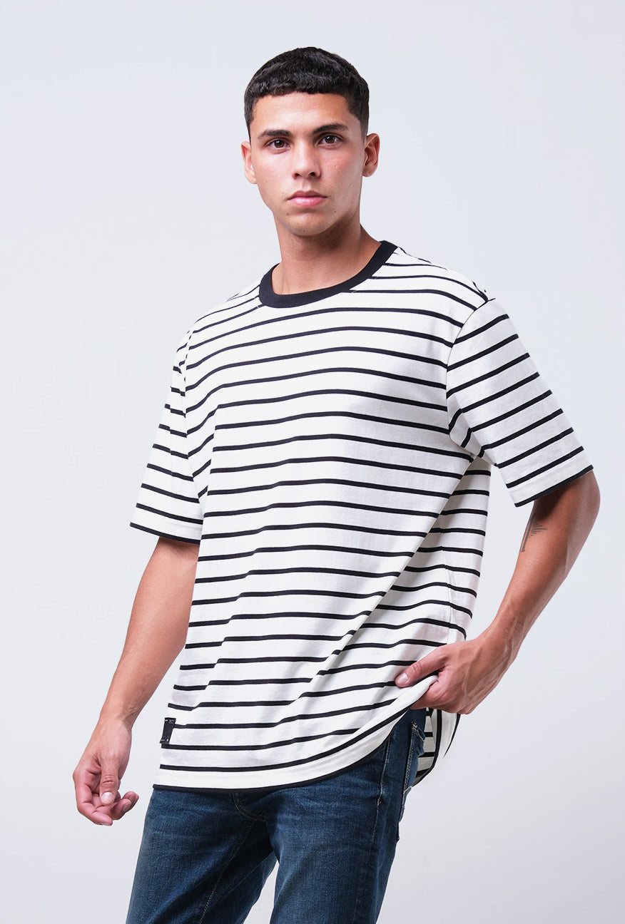 T-Shirt Lengan Pendek Regular Vogel Black Offwhite 2.0