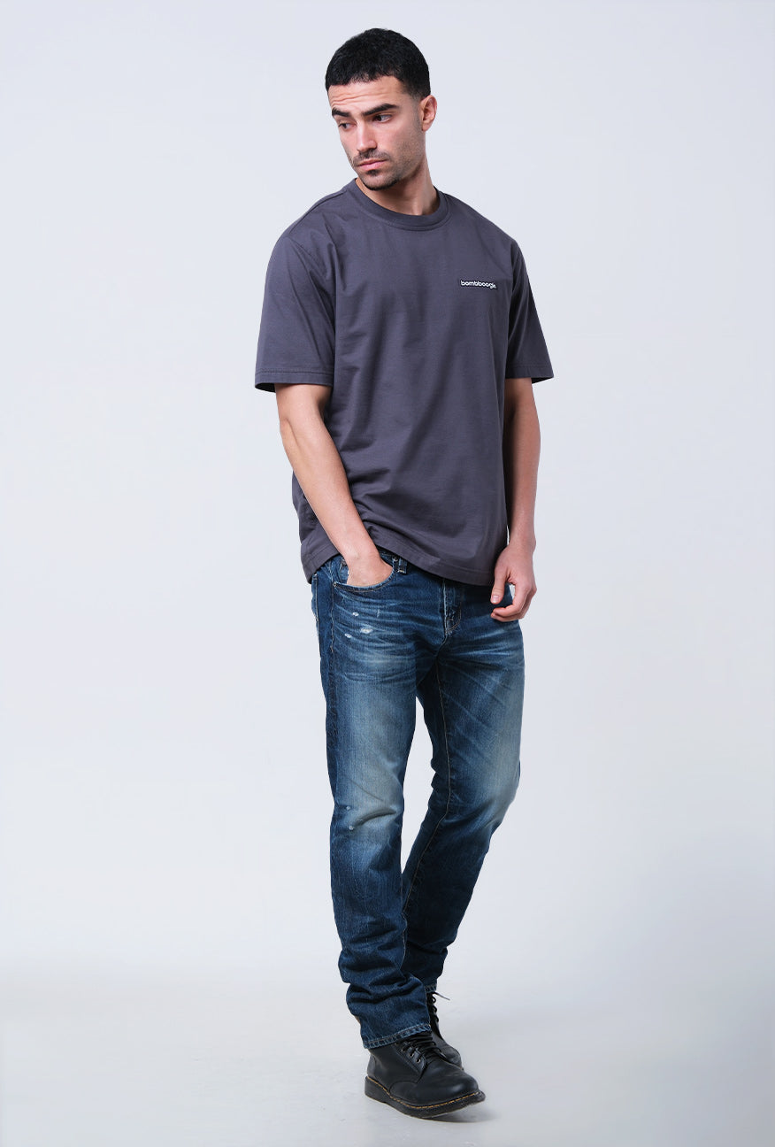 T-Shirt Lengan Pendek Oliever Dark Grey