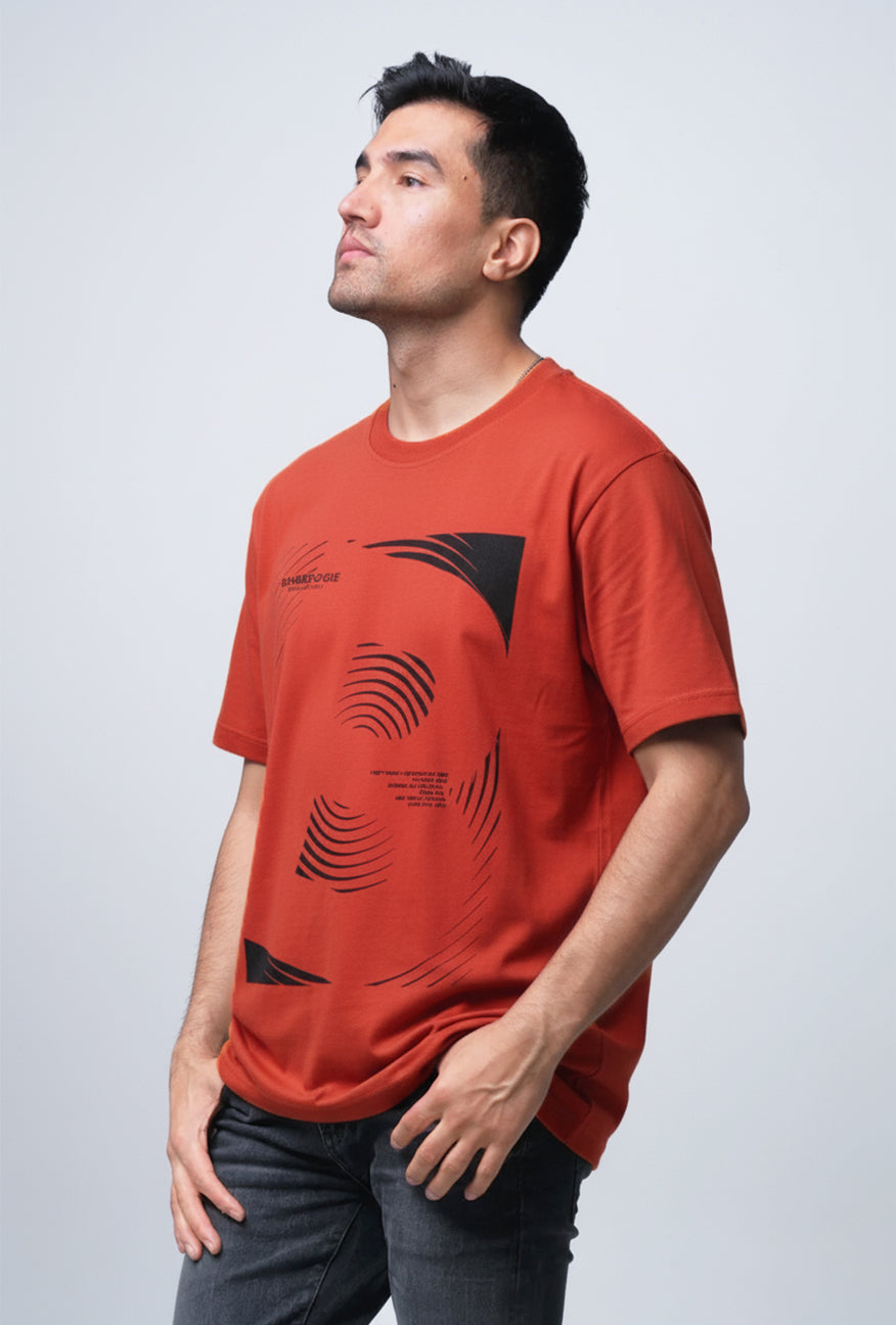 T-Shirt Lengan Pendek Regular Cortiz Dark Orange 2.0