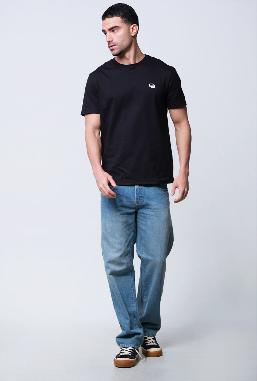 T-Shirt Lengan Pendek Slimfit Fercival Black
