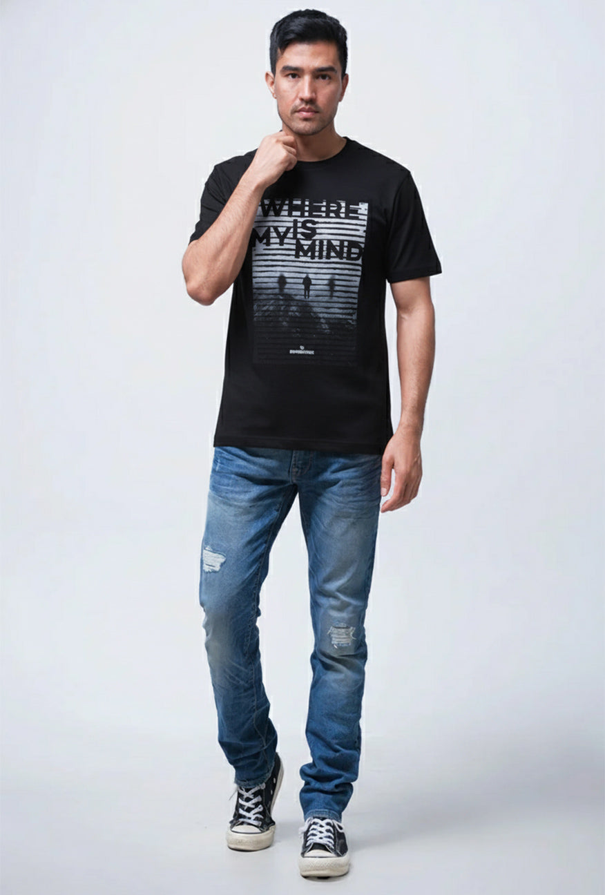 T-Shirt Lengan Pendek Slimfit Howard Black