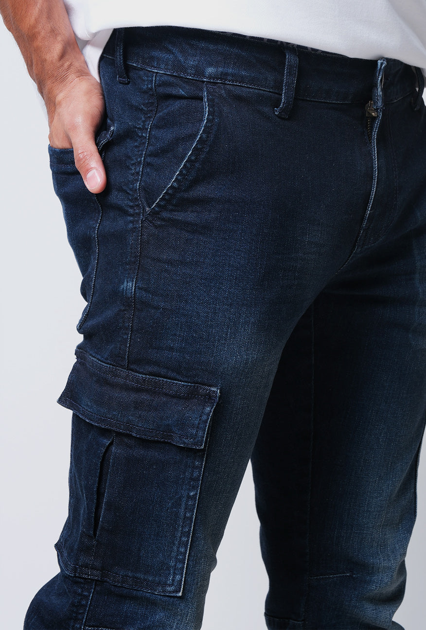 Jeans Slimfit Cargo I9 Series Dark Blue