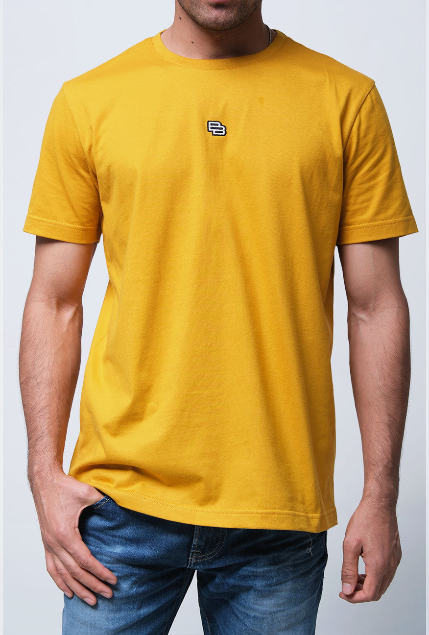 T-Shirt Lengan Pendek Slimfit Rouva Mustard