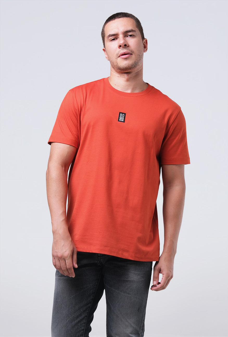 T-Shirt Lengan Pendek Slimfit Hambly Dark Orange