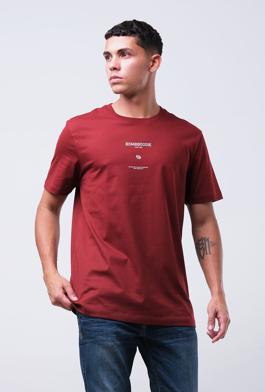 T-Shirt Lengan Pendek Slimfit Klayton Maroon