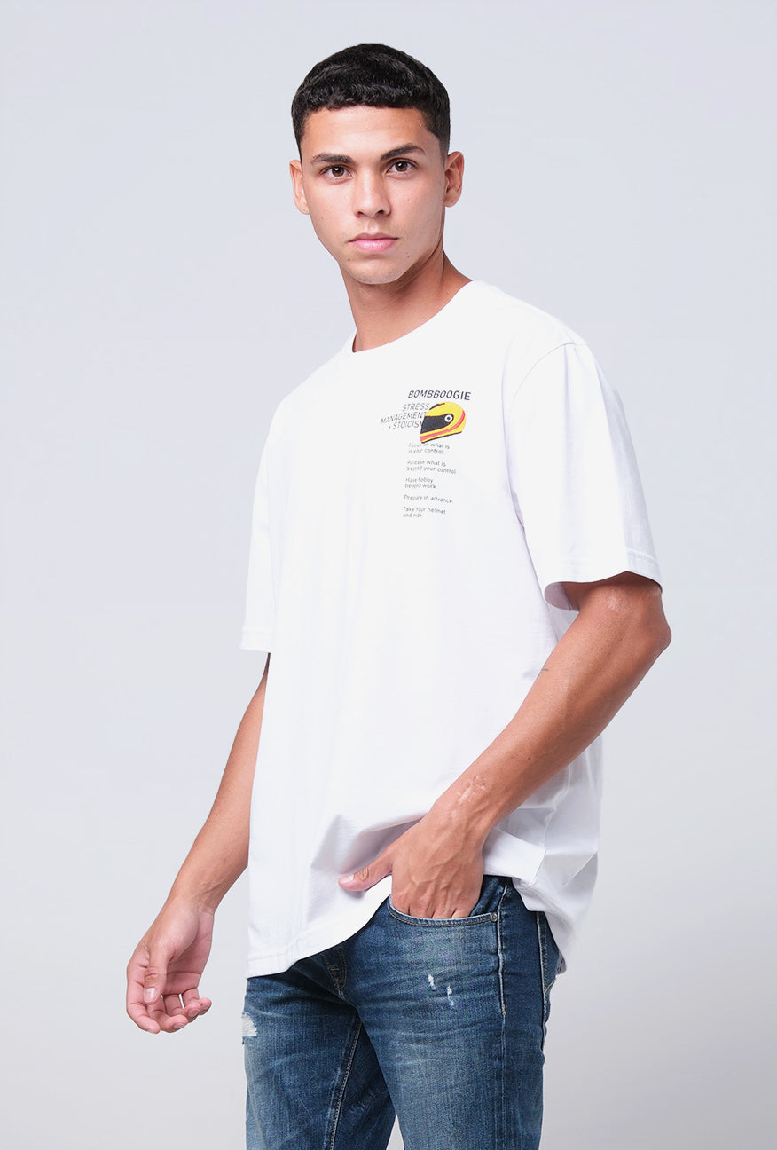 T-Shirt Lengan Pendek Regular Reyca Offwhite 2.0