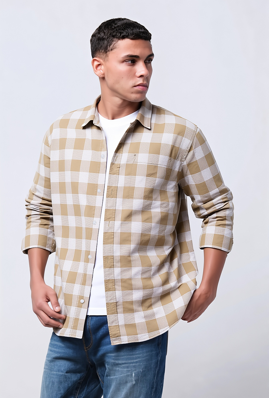 Kemeja Lengan Panjang Regular Versatile Olive