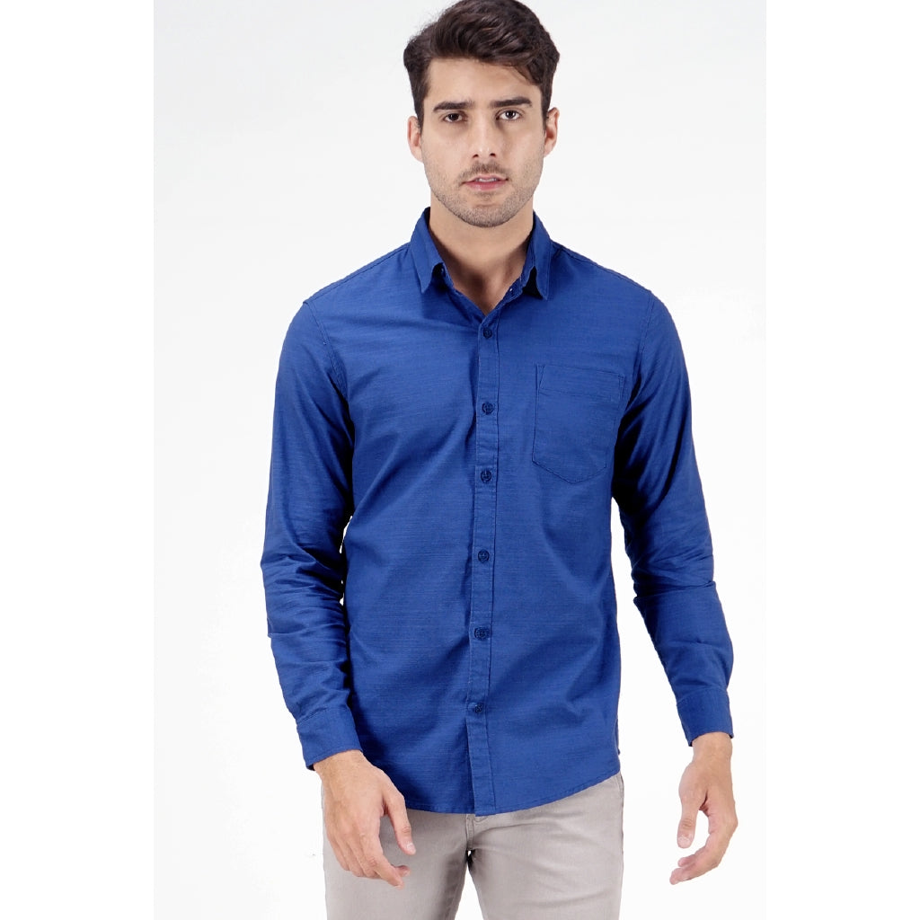 Kemeja Lengan Panjang Bombboogie Douze 2.0 Navy