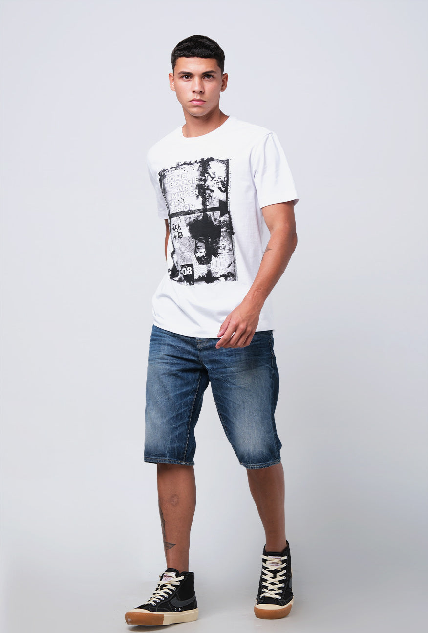 T-Shirt Lengan Pendek Slimfit Colby Offwhite