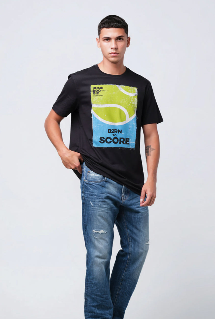 T-Shirt Lengan Pendek Slimfit Dribby Black